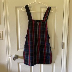 Forever 21 Plaid Zip Dress Jumper M